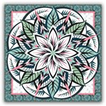 New!  Quiltworx Jungle Magnolia Wall Size - Sea Glass Quilt Kit